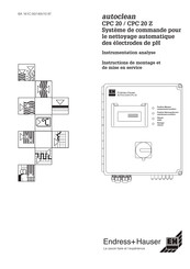 Endress+Hauser autoclean CPC 20 Instructions De Montage Et Mise En Service