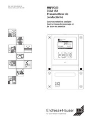 Endress+Hauser mycom CLM 152 Instructions De Montage Et Mise En Service