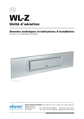 elsner elektronik WL-Z Données Techniques Et Indications D'installation