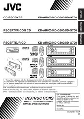 JVC KD-AR800 Manuel D'instructions
