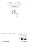 Kohler K-T13661 Guide D'installation Et D'entretien