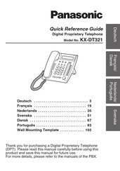 Panasonic KX-DT321 Guide De Référence Rapide