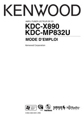 Kenwood KDC-MP832U Mode D'emploi