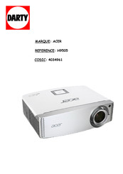 Acer H9505BD Guide Utilisateur