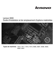 Lenovo 3000 Serie Guide D'installation