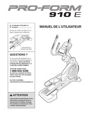 Pro-Form PFEL09911.0 Manuel De L'utilisateur