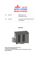 schmelzer Heat-Box Instructions De Fonctionnement Et D'installation