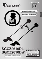 Zenoah SGCZ2610DW Mode D'emploi