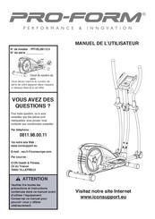 Pro-Form PFIVEL86112.0 Manuel De L'utilisateur