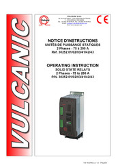 VULCANIC 30252.03 Notice D'instructions