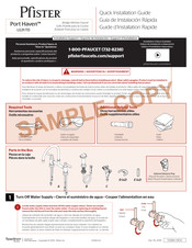 Pfister Port Haven LG31-TD Guide D'installation Rapide