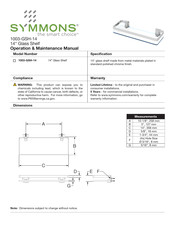 Symmons 1003-GSH-14 Manuel D'utilisation Et D'entretien