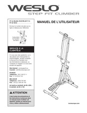 Weslo STEP FIT CLIMBER Manuel De L'utilisateur