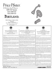 Black & Decker Price Pfister Portland R89-XP Serie Instructions De Montage