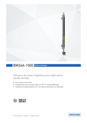 KROHNE BM26A-1000 Serie Notice Technique