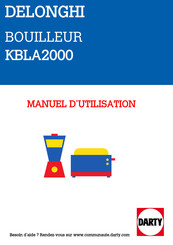 DeLonghi KBLA2000 Manuel D'utilisation