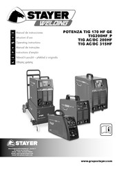 STAYER WELDING TIG200HF P Instructions D'emploi