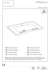 Pressalit R2121 Notice De Montage