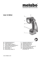 Metabo ULA 12 NiCd Notice D'utilisation Originale