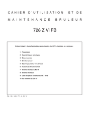 Baxi 726 Z Vi FB Mode D'emploi