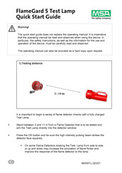 MSA FlameGard 5 Test Manuel De Prise En Main Rapide