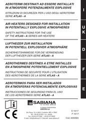 Arbonia Sabiana ATLAS-A 6 POLES ATEX Instructions De Sécurité