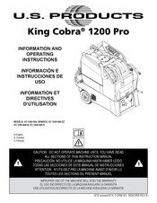 U.S. Products King Cobra 1200 Pro Information Et Directives D'utilisation