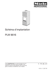 Miele professional PLW 8616 Schéma D'implantation