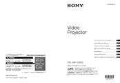 Sony VPL-VW1100ES Guide De Référence Rapide
