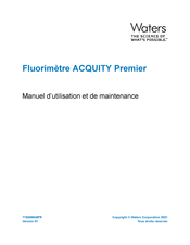 Waters ACQUITY Premier Manuel D'utilisation Et De Maintenance