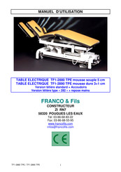 FRANCO & Fils TF1-2890 Manuel D'utilisation