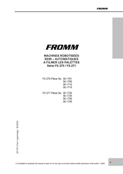 Fromm FS 270 Serie Mode D'emploi