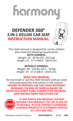 Harmony DEFENDER 360 Manuel D'instructions
