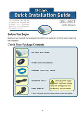 D-Link DSL-360T Guide D'installation Rapide