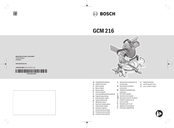 Bosch GCM 216 Notice Originale