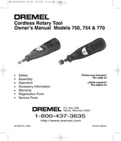 Dremel 750 Manuel Du Propriétaire