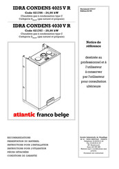 Atlantic IDRA CONDENS 4025 V R Notice De Référence