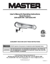 Master SSR-820G-IHR Manuel De L'utilisateur Et Instructions D'utilisation