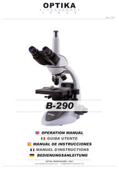 OPTIKA MICROSCOPES B-290 Manuel D'instructions