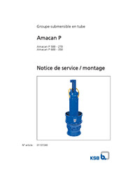KSB Amacan P 600-350 Notice De Service / Montage