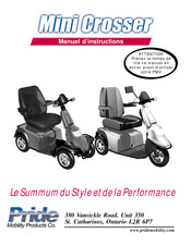 Pride Mobility Products Mini Crosser Manuel D'instructions