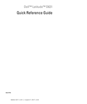 Dell Latitude D631 Guide De Référence Rapide