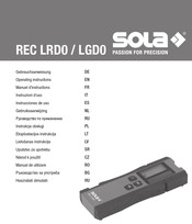 Sola REC LRD0 Manuel D'instructions