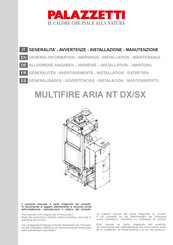 Palazzetti MULTIFIRE ARIA NT SX Généralités - Avertissements - Installation - Entretien