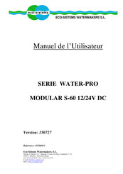 Eco-Sistems WATER-PRO MODULAR S-60 12/24V DC Manuel De L'utilisateur