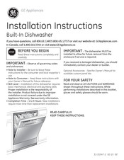 GE GSD3300KCC Instructions D'installation