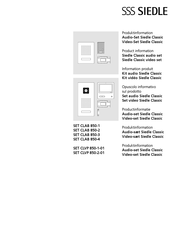 SSS Siedle SET CLAB 850-1 Information Produit