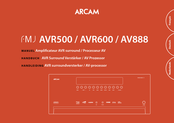 Arcam AVR600 Manuel D'utilisation