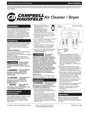 Campbell Hausfeld PA208501 Instructions D'utilisation Et Manuel De Pièces