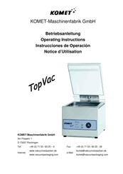 Komet TopVac Notice D'utilisation